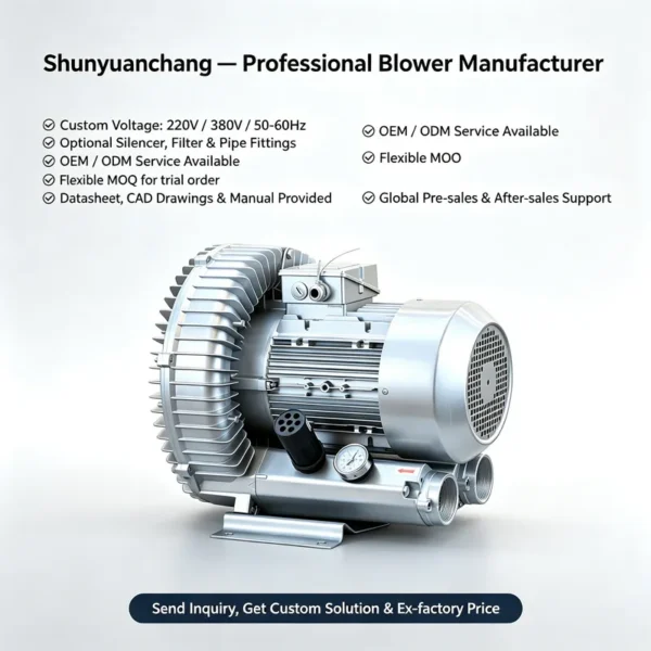 High Pressure Regenerative Blower, Aluminum, Electric - view 6