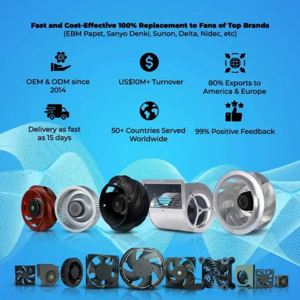 High Temperature Blowing Fan, 133mm, Centrifugal, 230/50Hz - view 6
