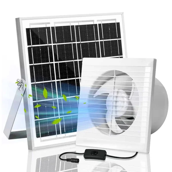 Hole Smoke Exhaust Fan, Solar, DC12V, Wall