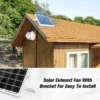 Hole Smoke Exhaust Fan, Solar, DC12V, Wall - view 2