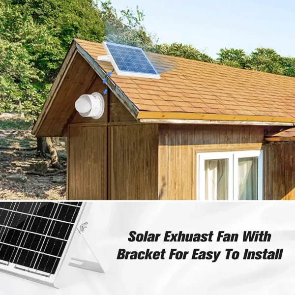 Hole Smoke Exhaust Fan, Solar, DC12V, Wall - view 2