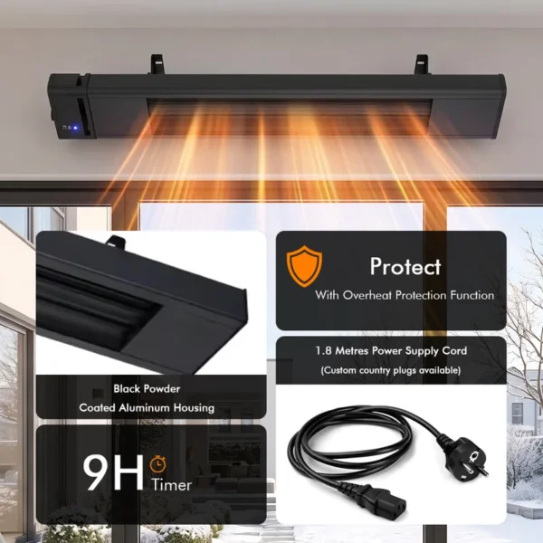 Home Outdoor Infrared Panel, 220V-240V, 1800W - view 5