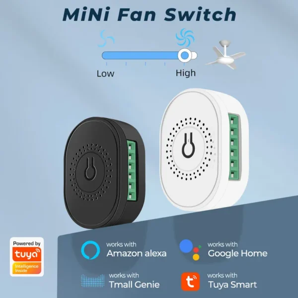 Home Wifi Mini Fan, Battery, ABS - view 2