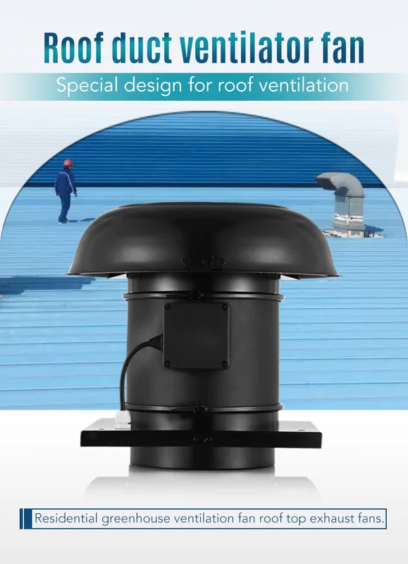Honguan Fan, 220~240V, 150mm, 200mm, Roof - view 2