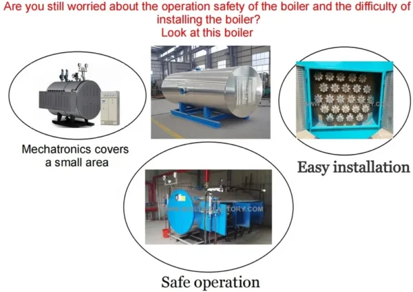 Horizontal Waste Oil Boiler, 0.5t, Carbon Steel - view 2