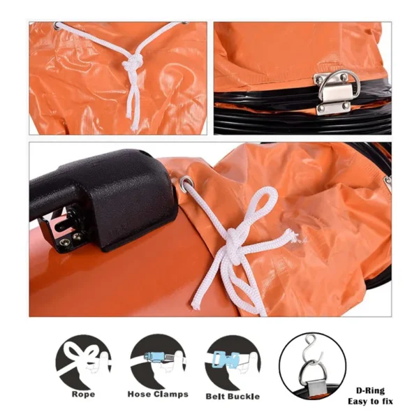 Hose Hvac Ventilation Extractor, AIRGURU, PVC, 16inch, 5m - view 2