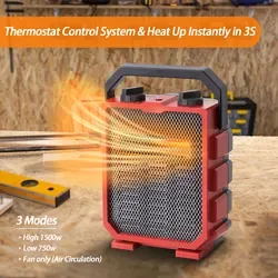 House Utility Space Fan, 1500W/750W, Portable - view 3