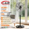 Household Stand Fan, Stainless, Steel, 220V