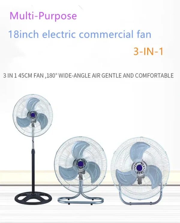 Household Stand Fan, Stainless, Steel, 220V - view 3