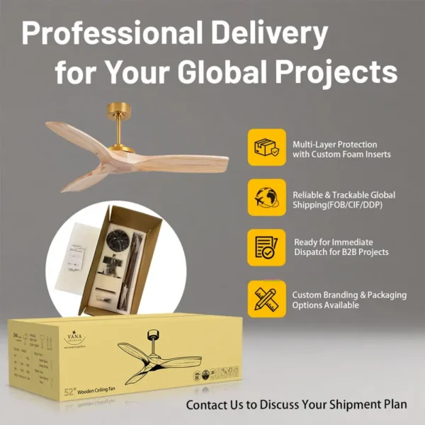 Housing Ceiling Fan, 35 W(0.05hp), Wood - view 5
