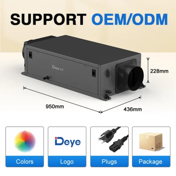 Humidistat Ceiling Mounted Dehumidifier, DY-C50DZ, 50L - view 4