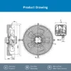 Hvac Condenser, S4D500-AD03-01, 400V, 500mm, 820W - view 4