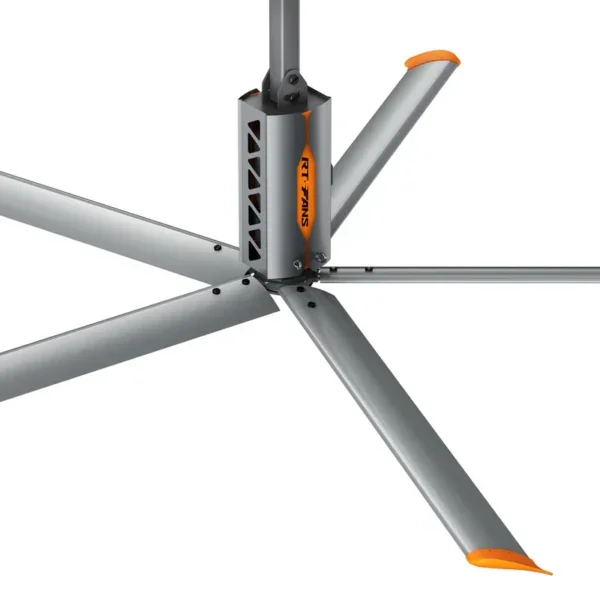 Hvls Ceiling Fan, RTFANS, Aluminum, 6500-9000, M3/min