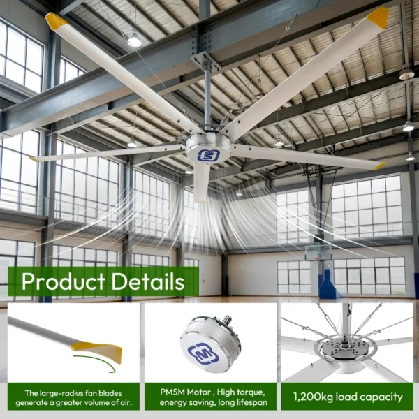 Hvls Fan, 16-24ft, Ceiling - view 5