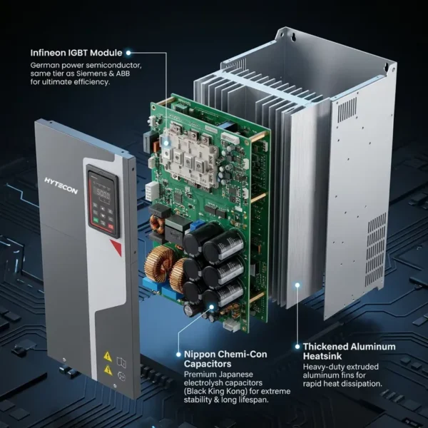 Hytecon Industrial Drive, 75HP, 55kW, VFD, 380V - view 3