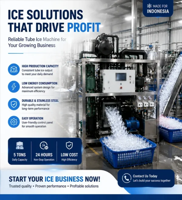 Ice Machine, 1000kg, 440 V, 7.56kw(10.14hp)