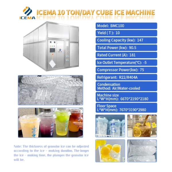 Ice Machine, 10T, 220 V, 51.45KW - view 3