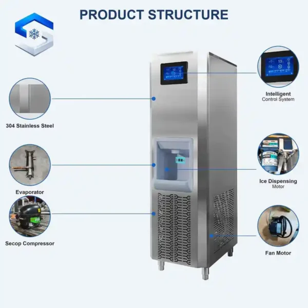 Ice Machine, 200kg, 220 V, 1200 W - view 4
