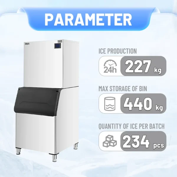 Ice Machine, 24-Hour, 227/318kg, 200kg - view 2