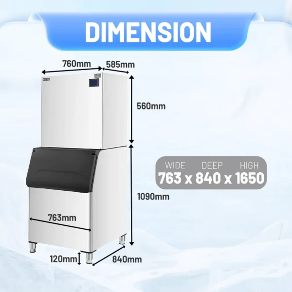 Ice Machine, 24-Hour, 227/318kg, 200kg - view 3