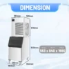 Ice Machine, 24h/200kg, 220 - 240V, 860W - view 3