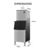 Ice Machine, 350kg, Stainless, Steel - view 6