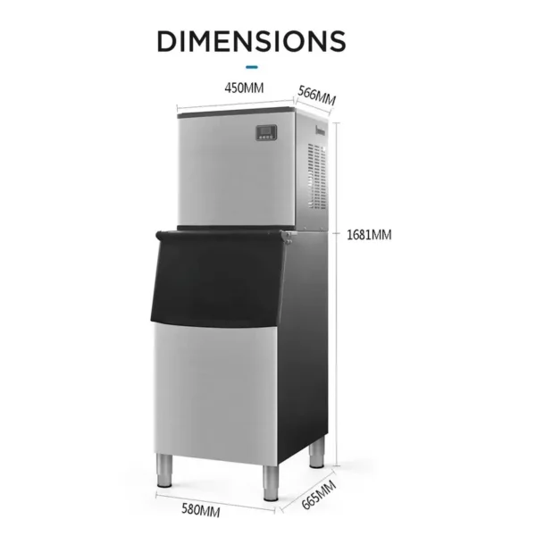 Ice Machine, 350kg, Stainless, Steel - view 6