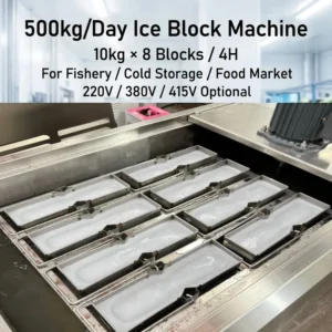 Ice Machine, 500kg/Day, 380 V, R22, ICE BLOCK, MATSUSHITA