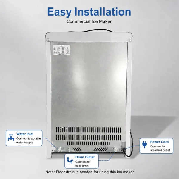 Ice Machine, 60kg, 72kg, 160lbs, 24h - view 6