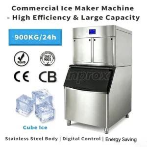 Ice Machine, 900kg/day, Stainless, Steel