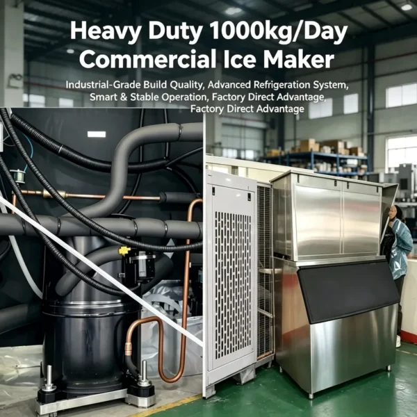 Ice Machine, 900kg/day, Stainless, Steel - view 3
