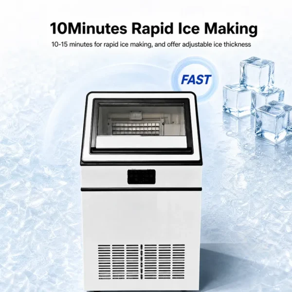 Ice Machine, Stainless, Steel, 72kg, 160LBS - view 2