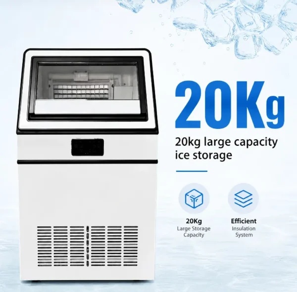 Ice Machine, Stainless, Steel, 72kg, 160LBS - view 3