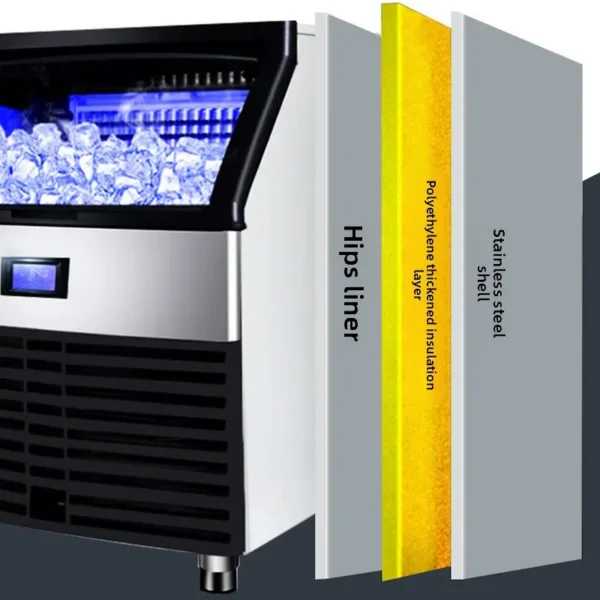 Ice Machine, Stainless, Steel, 80-130kg - view 3