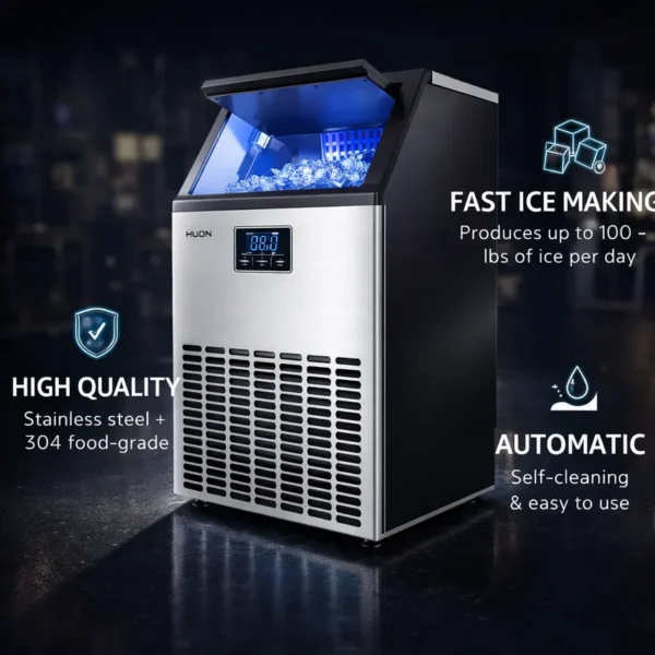 Ice Machines, 15KG, Stainless, Steel - view 2