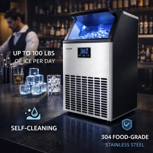 Ice Machines, 15KG, Stainless, Steel - view 3