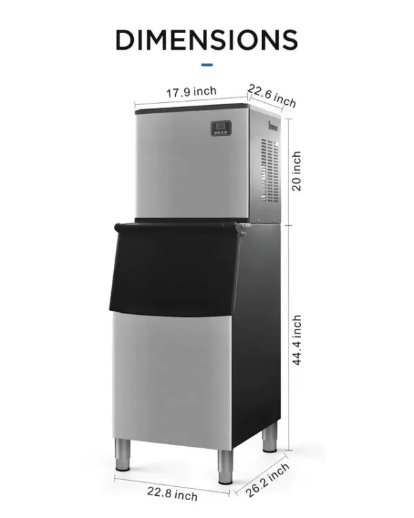 Ice Machines, 160KG, Stainless, Steel - view 2