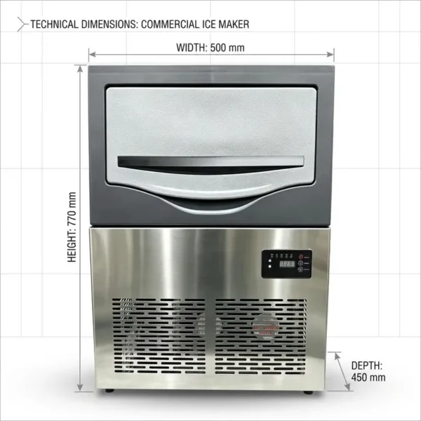 Ice Machines, 30-40kg, Stainless, Steel - view 2