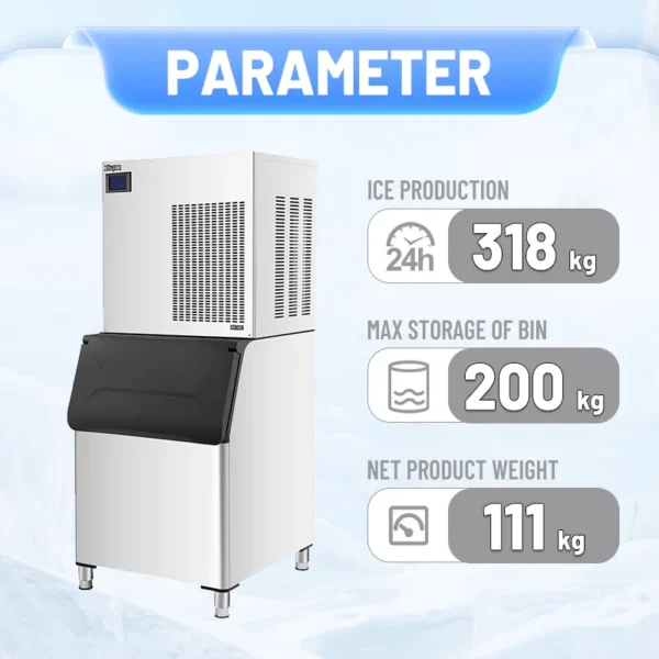 Ice Machines, 318Kg/24H, 220 - 240V, 500 W - view 2