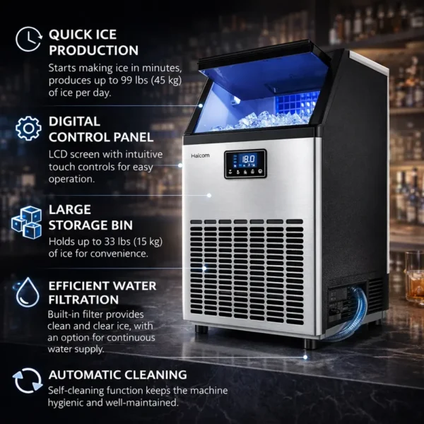 Ice Machines, Stainless, Steel, 40-50kg/day - view 5