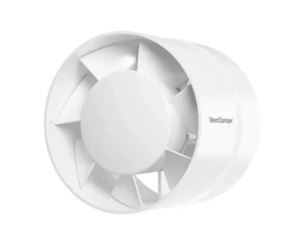 In-line Axial Duct Fan, 12-20W, 33-43dB, Plastic, 220-240V