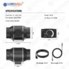 Indoor Extractor, LONGWELL, 4"/5"/6"/8"/10"/12", Inline - view 6