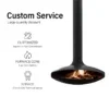 Indoor Hanging Fireplace, Carbon steel, Coal Fireplaces - view 2