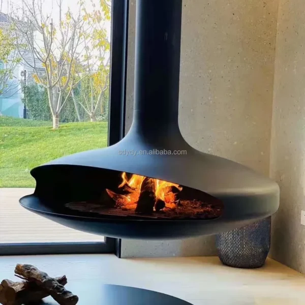 Indoor Hanging Fireplace, Carbon steel, Coal Fireplaces - view 4