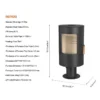 Indoor Wood Burning Stove, 6.6kW, R0702B - view 3