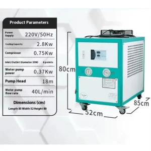 Industrial Airwater Cooled Chiller, Centrifugal, 220 V, 7.47KW