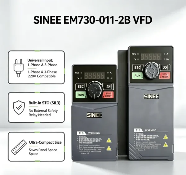 Industrial Automation Motor, SINEE, EM730, 220V, 11KW - view 2