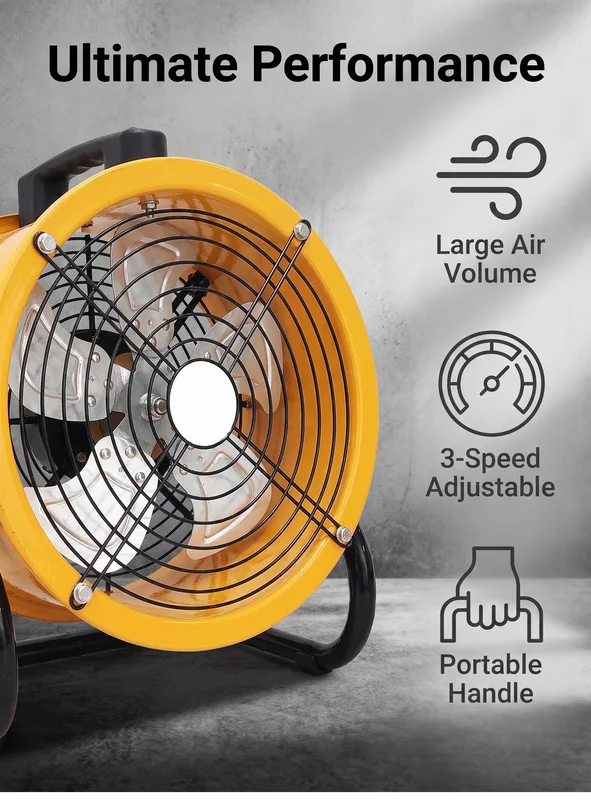 Industrial Axial Blower, 110 V, Electric - view 4