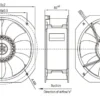 Industrial Axial Cooling Fan, 200mm, 22580, 12v, 24v - view 5