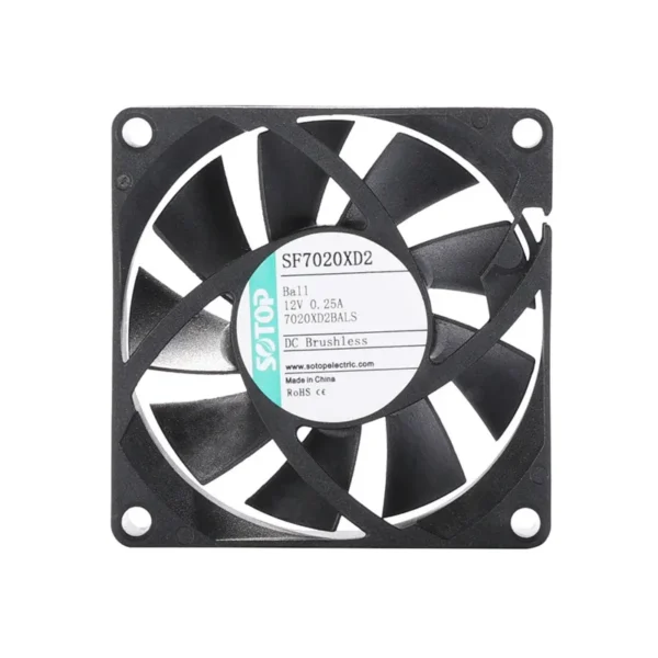 Industrial Axial Cooling Fan, Brushless, 12-48V, SF7020